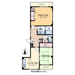 小野ビル【4階】の間取り