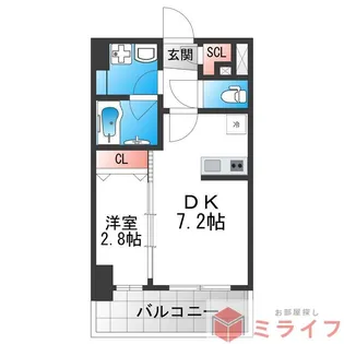 リアライズ小路【4階】の間取り
