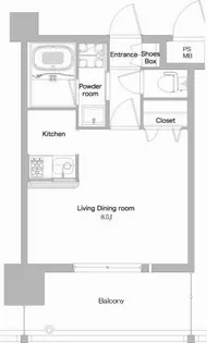 エンクレストNEO博多駅南【8階】の間取り