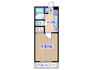 ジャスティス旭ヶ丘【1階】の間取り