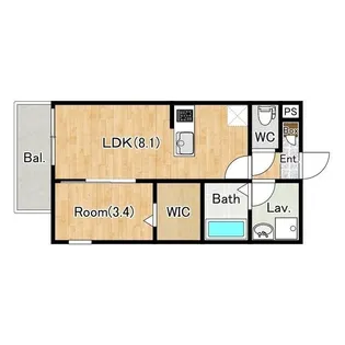 ジーメゾン千葉出洲港ラビアン【1階】の間取り