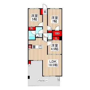 パークキューブ平和台【1階】の間取り