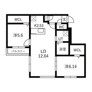 Village Kotoni~ヴィレッジ琴似~【2階】の間取り