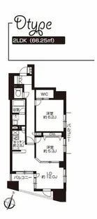 プライムアーバン日本橋大伝馬町【13階】の間取り