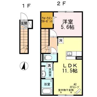 ケイズコートA【2階】の間取り