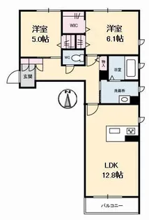 グランマスト南手城【2階】の間取り