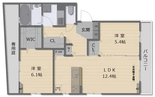 ヴィーブルレーン【1階】の間取り