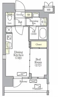 エル・セレーノ清澄白河【6階】の間取り
