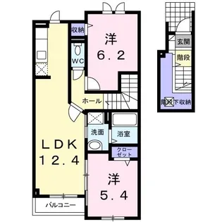 スカイピアみどり台E【2階】の間取り