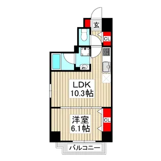 S.S.キューベライズ【4階】の間取り