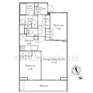 テラス武蔵野中町【4階】の間取り