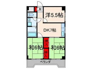 春日サンラーク シノダ【2階】の間取り