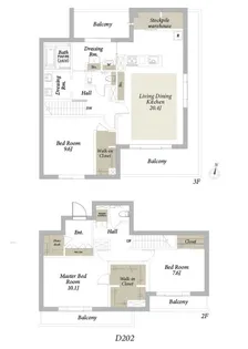 メゾン ド みつ池成城【2階】の間取り