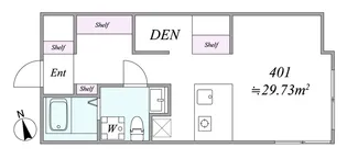 the trias togoshiginza【3階】の間取り