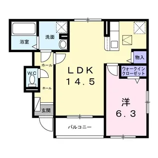ブロッサム プラム館【1階】の間取り