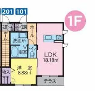 シャーメゾンフェスタ【1階】の間取り