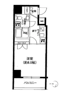 アイムズ芝大門【2階】の間取り