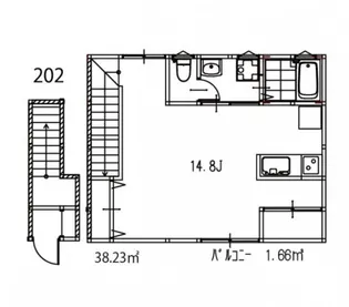 リノリノアパートメント五日市エキキタ【2階】の間取り