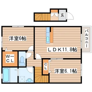 アサンテサーナ【2階】の間取り
