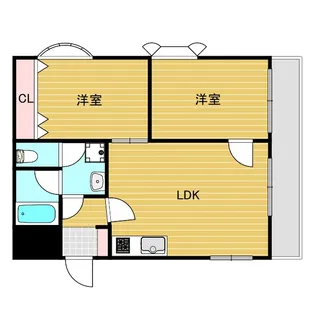 ビラ小松【4階】の間取り