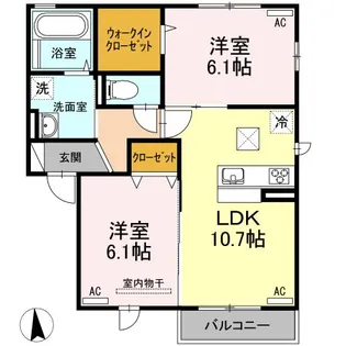 プレミール C棟【1階】の間取り