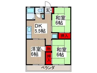 グレ-スコ-トII【2階】の間取り
