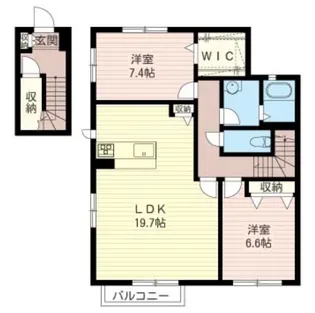 ハルズパティオ【2階】の間取り