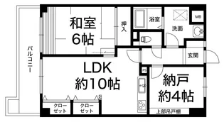 ライオンズマンション東園田【4階】の間取り