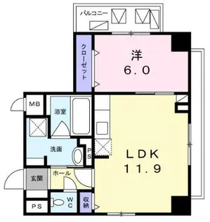 ユヌ ブリーズ 目黒【3階】の間取り