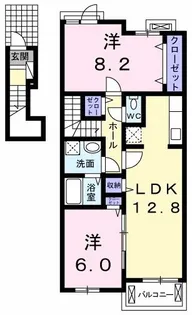 プリムヴェール III【2階】の間取り