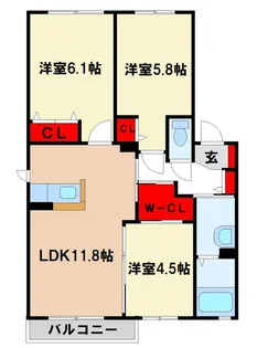シャーメゾン和F【2階】の間取り