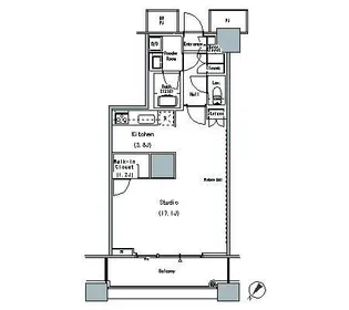 THETOKYOTOWERSMIDTOWERS【17階】の間取り