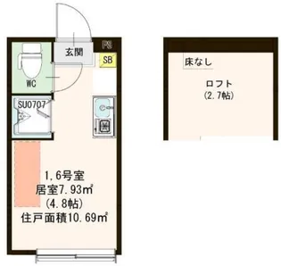 ハーモニーテラス南阿佐ヶ谷II【2階】の間取り