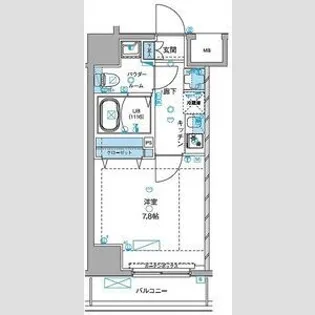 ジェノヴィア浅草IIIグリーンヴェール【8階】の間取り