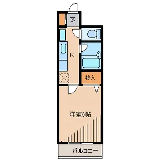 第六倉田ハイツ【1階】の間取り