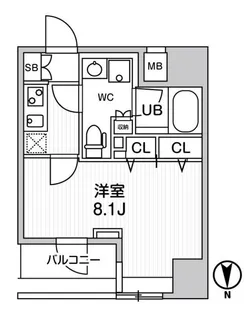 ジェノヴィア浅草橋IIスカイガーデン【4階】の間取り