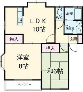 キャッスルスガヤ【2階】の間取り