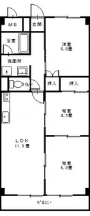 サンライズ倉敷【2階】の間取り