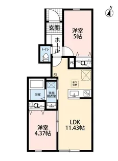 リーブルファイン足立辰沼【1階】の間取り