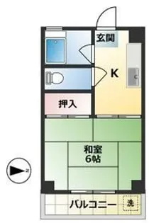 康和ハイツ【1階】の間取り