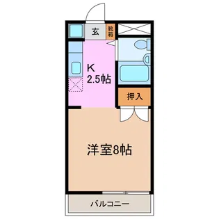 第二ビューハイツ兄山【4階】の間取り