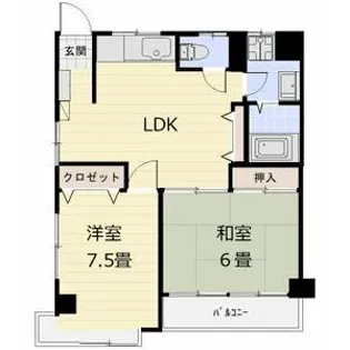 コーポ三鈴【5階】の間取り