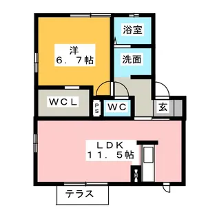 春風の丘 B棟【2階】の間取り