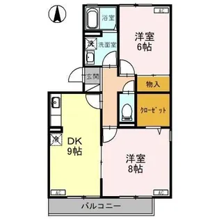 サニースクエア【3階】の間取り