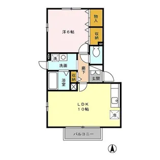 プラシードさと【2階】の間取り