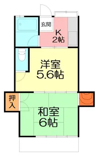 鈴張ハイツ【1階】の間取り