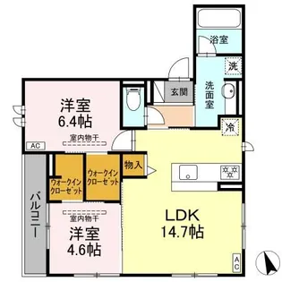 アネシスvilla赤堀【2階】の間取り