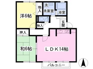エーデルハイムA【2階】の間取り