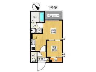 Regalest 舟入【1階】の間取り