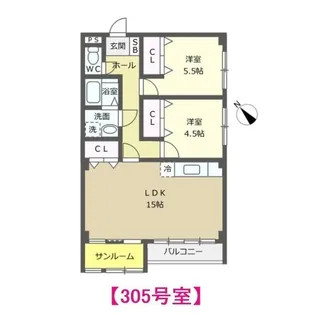 ラ・リヴェール【3階】の間取り